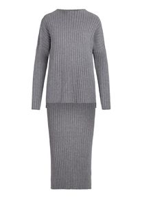 Apart, Damen Pullover und Strickrock, Graumeliert