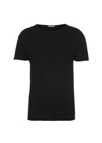 Nudie Jeans Co, Herren T-Shirt 'Roger Slub', Schwarz