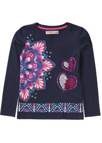 Desigual, M&auml;dchen Langarmshirt, Blau / Nachtblau / Pink