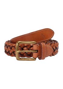 Polo Ralph Lauren, Herren Gürtel 'LEATHER-WSTEND BRAID-DRC-MED', Braun