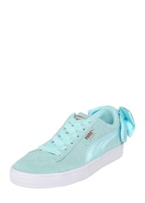 Puma, Damen Veloursleder-Sneaker mit Schleife 'Suede Bow', Türkis / Hellblau