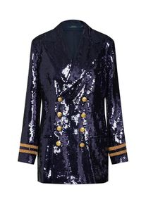 Polo Ralph Lauren, Damen Blazer 'LNG BRE BZR-BLAZER', Navy / Gold