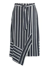 Gerry Weber, Damen Rock mit asymmetrischem &Uuml;berwurf, Nachtblau / Wei&szlig;