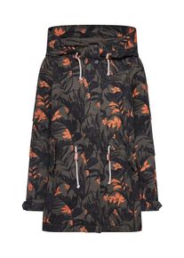 Only, Damen Jacke 'onlNEW DEMI AOP CANVAS PARKA NT OTW', Grün / Orange