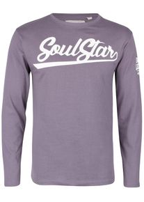 Soulstar, Herren Longsleeve, Helllila / Wei&szlig;