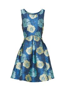 Y.A.S, Damen Cocktailkleid 'AMELIA', Royalblau / Gold