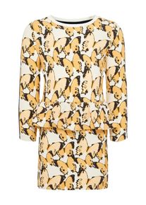 name it, Mädchen Kleid, Beige / Gelb / Schwarz