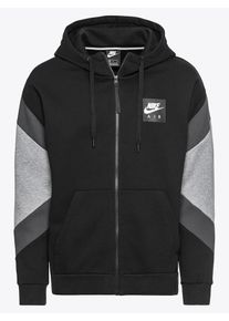 Nike Sportswear, Herren Sweatjacke 'M NSW NIKE AIR HOODIE FZ FLC', Grau / Schwarz