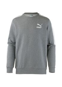 Puma, Herren Sweatshirt 'Classics T7', Graumeliert / Weiß