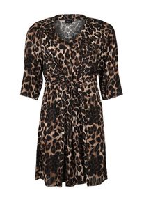 ZIZZI, Damen Kleid 'ELORI, 3/4, DRESS', Braun / Schwarz