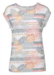 Boysen's BOYSEN'S, Damen T-Shirt, Grau / Pfirsich / Wei&szlig;