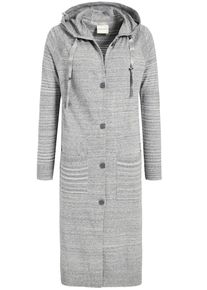 Khujo, Damen Strickjacke 'Aletta', Grau / Wei&szlig;