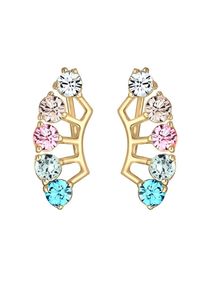 Elli, Damen Ohrringe, Aqua / Hellblau / Gold / Pink / Pastellpink