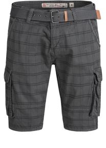 INDICODE JEANS, Herren Cargohosen 'Monroe Check', Dunkelgrau