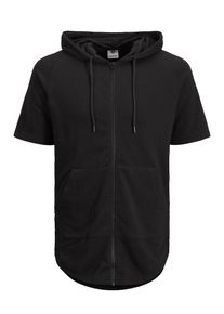 Jack & Jones JACK & JONES, Herren Sweatjacke 'JCOFOLA SWEAT ZIP HOOD', Schwarz