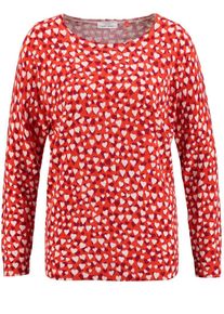 Gerry Weber, Damen Pullover Capsule Collection, Rot / Orangerot / Wollwei&szlig;