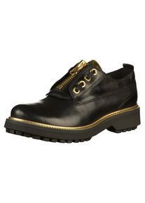 Geox, Damen Halbschuhe, Goldgelb / Schwarz