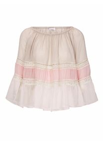 Heine, Damen Streifenbluse mit Carausschnitt, Nude / Rosa