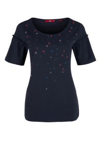 s.Oliver RED LABEL, Damen Jerseyshirt, Navy / Mischfarben