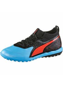 Puma, Herren Fu&szlig;ballschuhe 'One 19.3 Tt', Neonblau / Hellrot / Schwarz