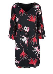s.Oliver BLACK LABEL, Damen Kleid, Pink / Rot / Schwarz / Weiß