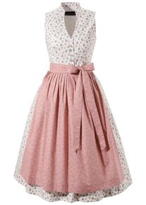 BERWIN & WOLFF BERWIN & WOLFF, Damen Dirndl midi mit Bluprint, Creme / Rosa
