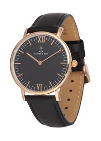 Kapten & Son Kapten & Son, Damen Analoguhr 'Campina' mit Lederarmband, Schwarz
