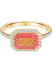 Swarovski, Damen Ring 'No Regrets 5474416', Gold / Orangerot / Wei&szlig;
