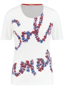 Gerry Weber, Damen Shirt mit Schriftzug, Blau / Altrosa / Rot / Weiß