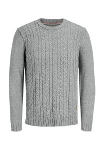 Jack & Jones JACK & JONES, Herren Strickpullover, Grau
