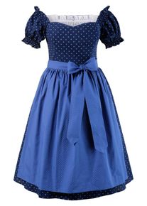 HANNAH, Damen Dirndl midi im traditionellem Mustermix, Blau