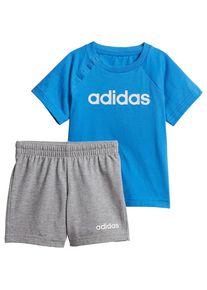 adidas Performance, T-Shirt + Shorts, Blau / Grau / Wei&szlig;