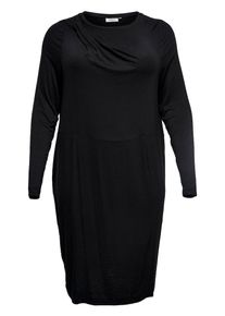 Only, Damen Curvy long sleeved Strickkleid, Schwarz