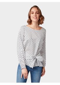 Tom Tailor, Damen Bluse, Schwarz / Weiß