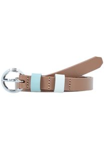 Liebeskind Berlin, Damen G&uuml;rtel 'Vacchetta', Chamois / Hellblau