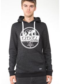 Ezekiel, Herren Kapuzenpullover, Schwarzmeliert / Wei&szlig;
