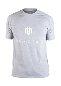 MOROTAI, Herren T-Shirt 'Brand Basic', Hellgrau / Wei&szlig;