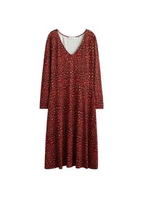 Violeta by Mango, Damen Kleid 'Rojok-I', Goldgelb / Rot / Schwarz
