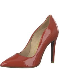 Tamaris, Damen Pumps 'Heel mit welligen Kanten', Rot