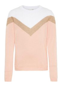 name it, M&auml;dchen Strickpullover, Gold / Altrosa / Wei&szlig;