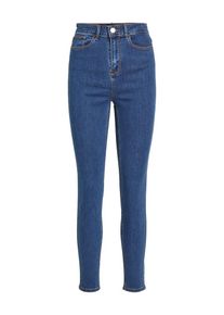 Vila, Damen Jeans 'VICOMMIT FELICIA SLIM HW 7/8 V. MBD', Blue Denim
