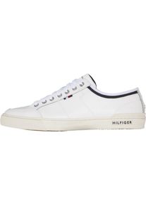 Tommy Hilfiger, Herren Sneaker 'CORE LEATHER LACE UP SNEAKER', Wei&szlig;