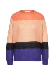 POSTYR, Damen Strickpullover 'POSCONSTANCE', Dunkellila / Apricot