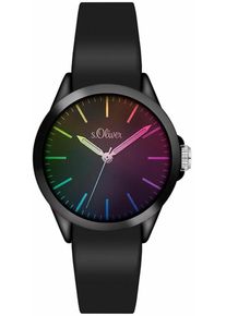 s.Oliver RED LABEL, Damen Quarzuhr 'SO-3197-PQ', Schwarz