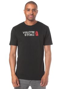 Volcom, Herren Stence Basic T-Shirt, Schwarz