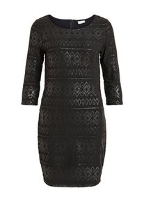 Vila, Damen Kleid, Silbergrau / Schwarz