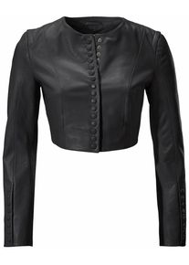 Heine, Damen Lederjacke, Schwarz