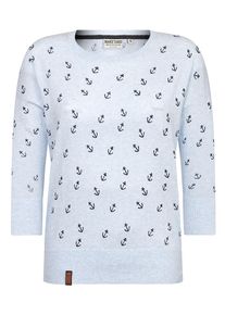 Naketano, Damen Pullover 'Maja Big Anchor', Hellblau
