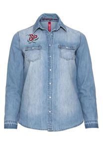 sheego Denim, Damen Jeansbluse, Blue Denim