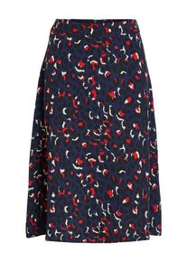 Vila, Damen Rock, Navy / Rot / Schwarz / Weiß